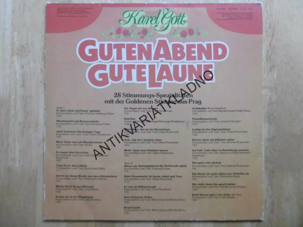 KAREL GOTT,GUTEN ABEND GUTE LAUNE, LP