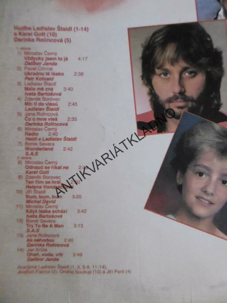 ŠŤASTNÉ ZNAMENÍ, LADISLAV ŠTAIDL, KAREL GOTT, BARTOŠOVÁ, KOTVALD, JANLŮ, M. DAVID, JANDA, ROLINCOVÁ, VONDRÁČKOVÁ, AJ.,