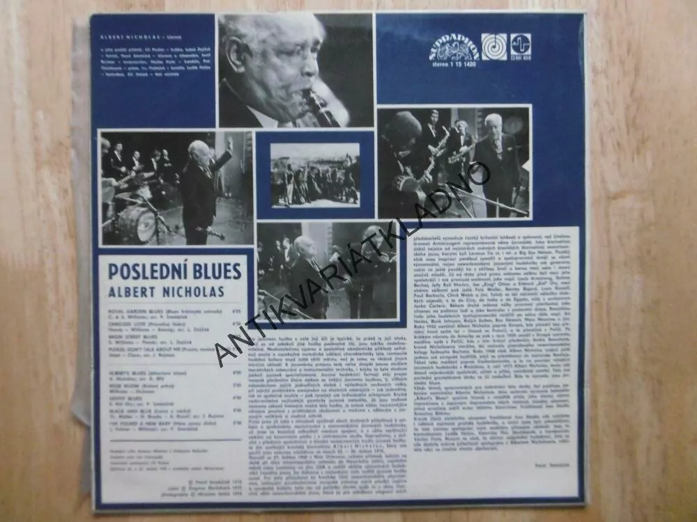 POSLEDNÍ BLUES, ALBERT NICHOLAS, JAZZ, LP