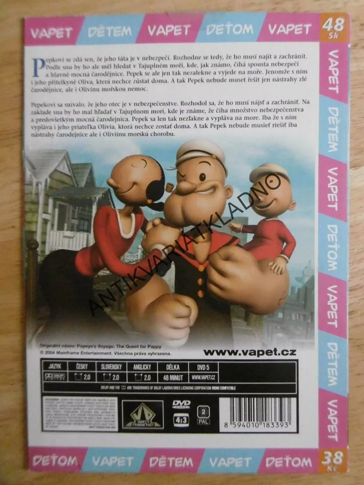 PEPEK NÁMOŘNÍK, DVD FILM