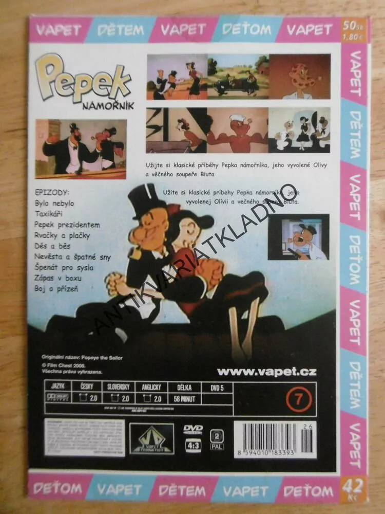 PEPEK NÁMOŘNÍK, DVD FILM
