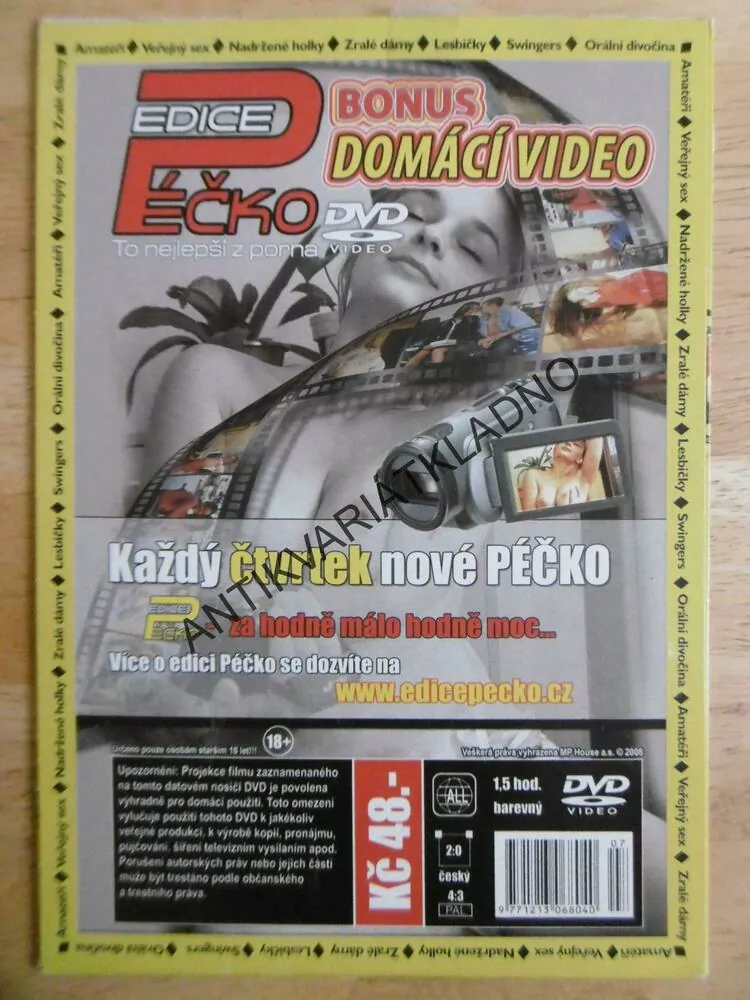 EDICE PÉČKO 7., TO NEJLEPŠÍ Z PORNA, BONUS DOMÁCÍ VIDEO, DVD FILM