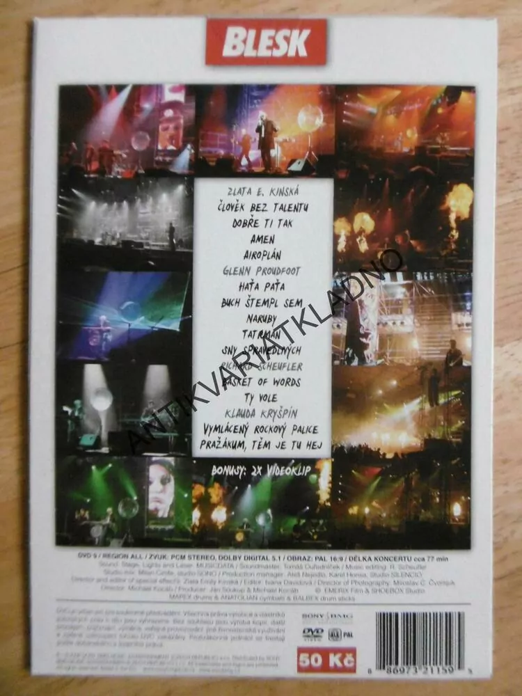 PRAŽSKÝ VÝBĚR II., LIVE, 3.5.2007, TEPLICE, DVD HUDBA