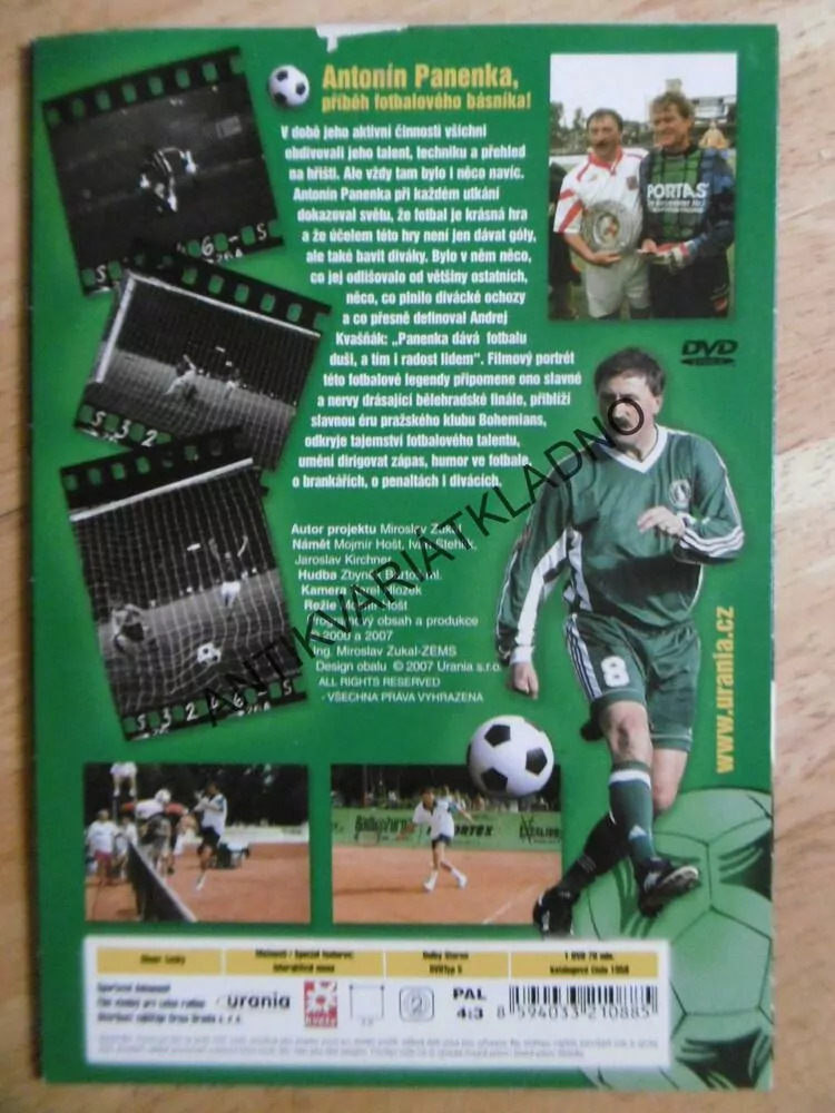 ANTONÍN PANENKA, PŘÍBĚH FOTBALOVÉHO BÁSNÍKA, FOTBAL, SPORT, DVD FILM DOKUMENT