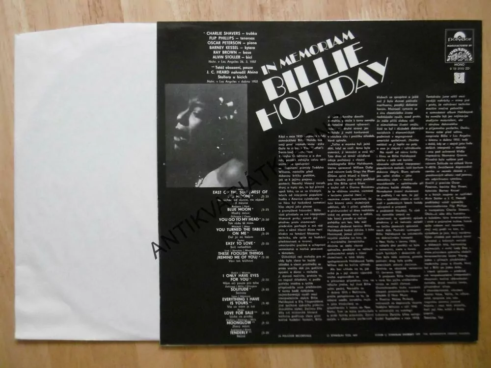 IN MEMORIAM BILLIE HOLIDAY, LP