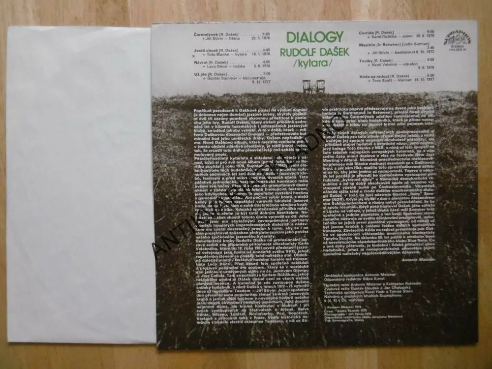 RUDOLF DAŠEK, DIALOGY, LP