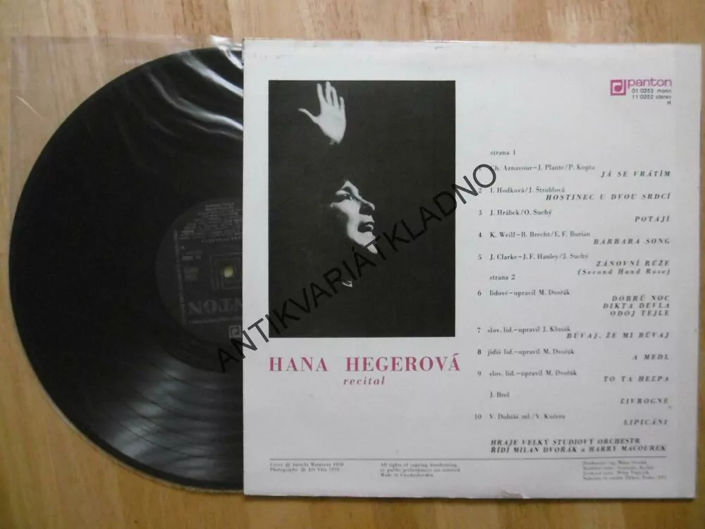 HANA HEGEROVÁ, RECITAL, LP