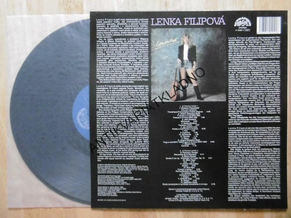 LENKA FILIPOVÁ, CONCERTINO, VIVALDI, BACH, AJ. , LP