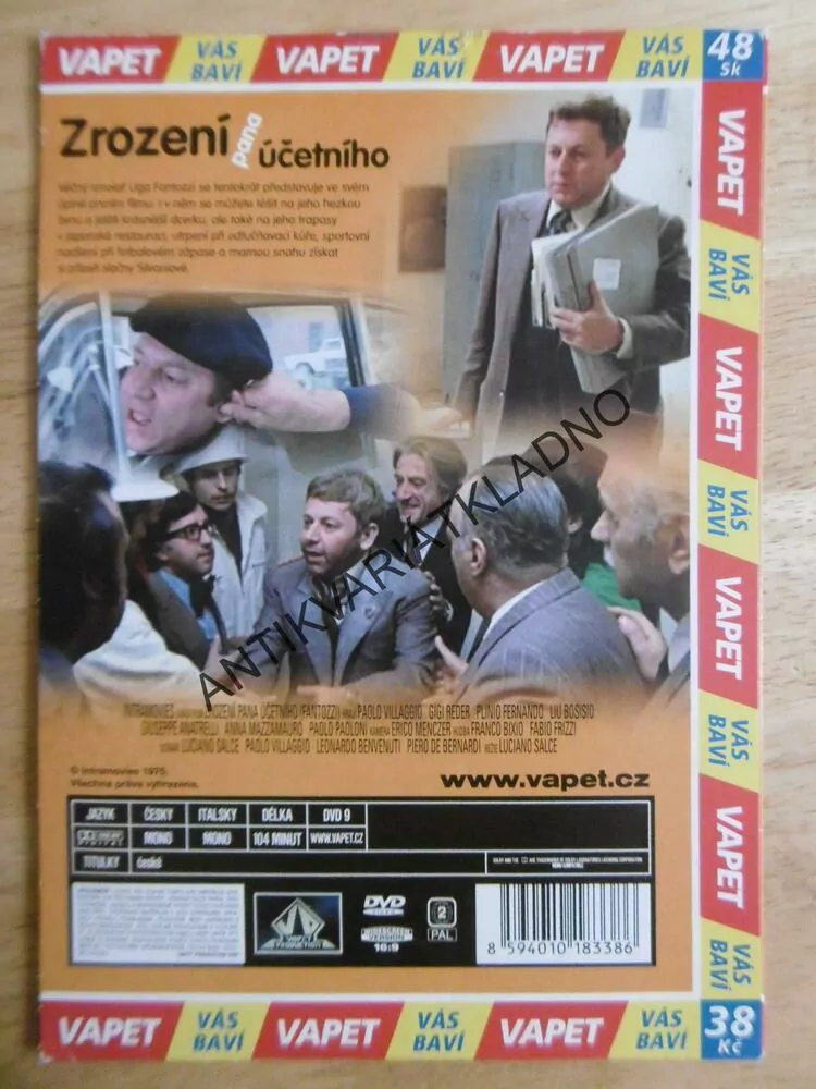 ZROZENÍ PANA ÚČETNÍHO, VILLAGGIO, DVD FILM