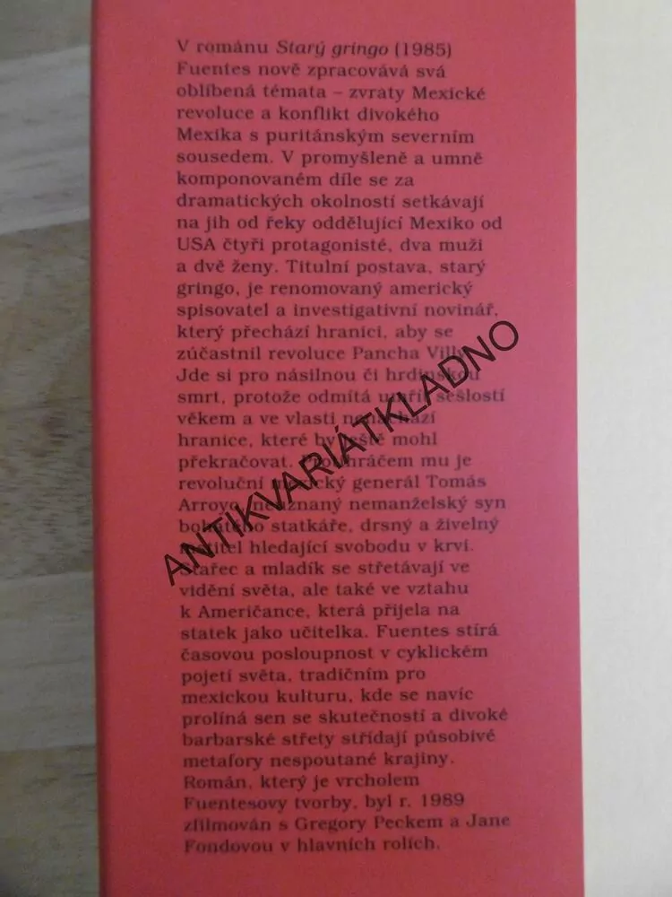 STARÝ GRINGO, CARLOS FUENTES, **an