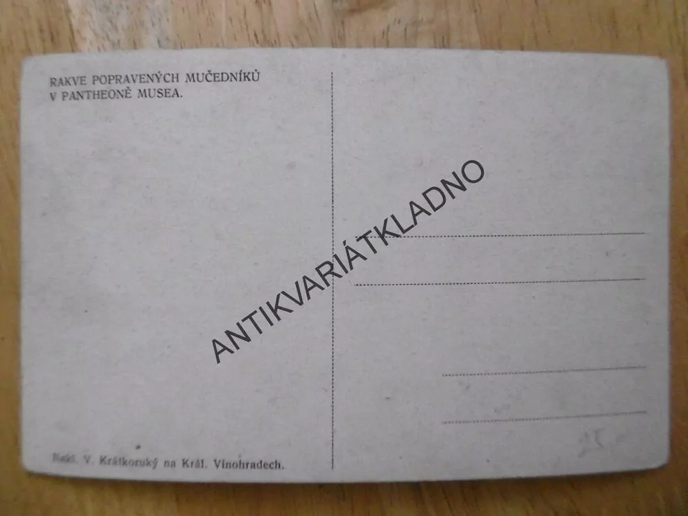 RAKVE POPRAVENÝCH MUČENÍKŮ V PANTHEONĚ MUSEA