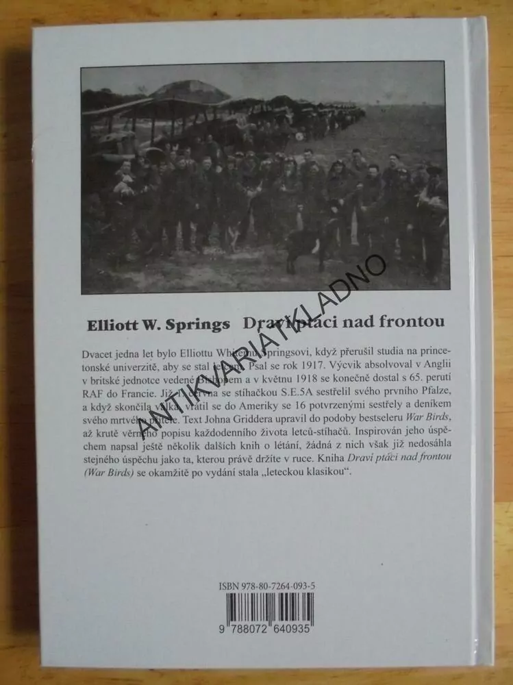 DRAVÍ PTÁCI NAD FRONTOU, E.W.SPRINGS, LETECTVÍ