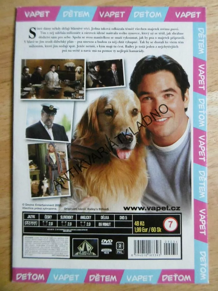 PES ZA VŠECHNY PENÍZE, DVD FILM