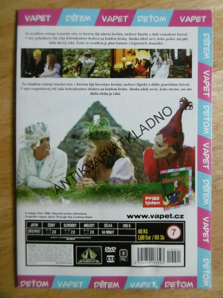 ALENKA V ZEMI ZA ZRCADLEM, DVD FILM