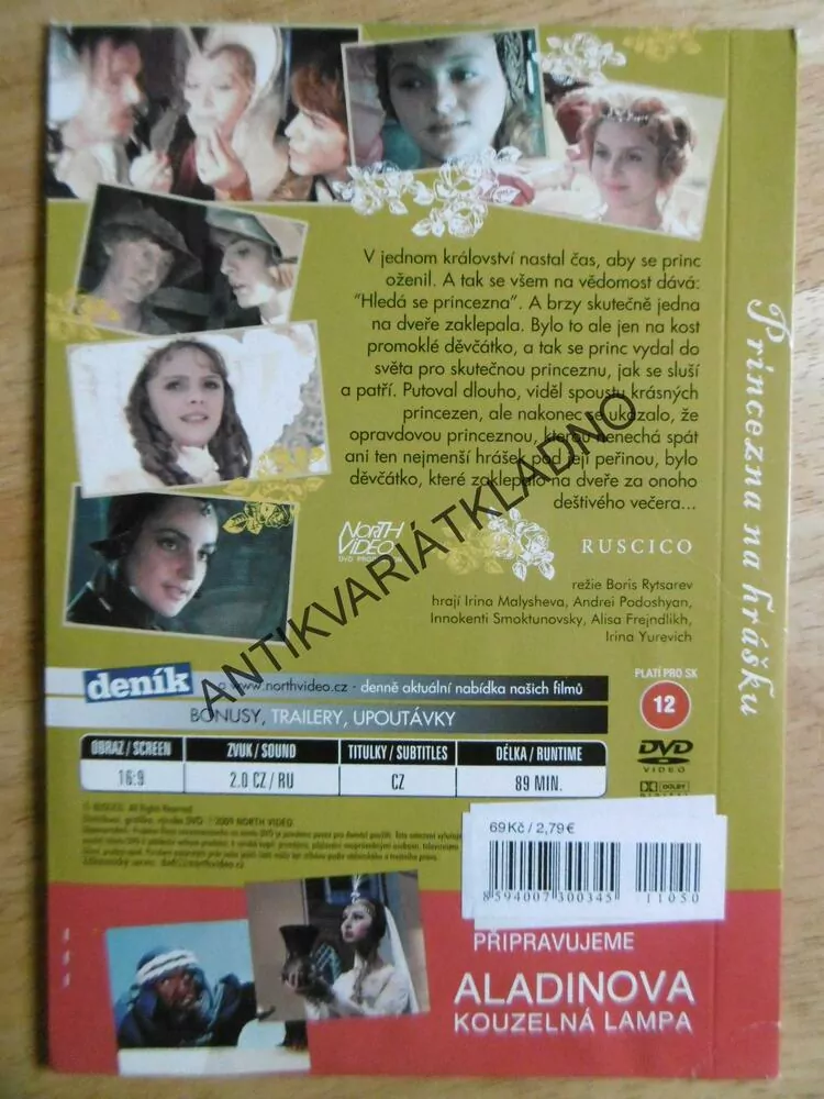 PRINCEZNA NA HRÁŠKU, DVD FILM