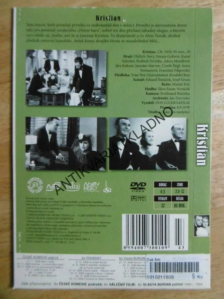 KRISTIAN, NOVÝ, MANDLOVÁ, DVD FILM ČR