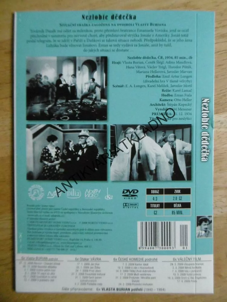 NEZLOBTE DĚDEČKA, VLASTA BURIAN, DVD FILM