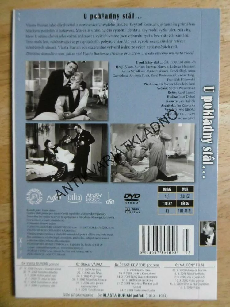 U POKLADNY STÁL..., BURIAN, MARVAN, DVD FILM ČR