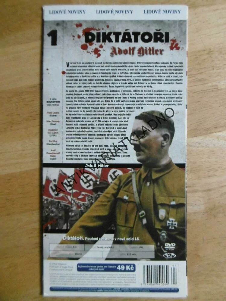 DIKTÁTOŘI 1., ADOLF HITLER, DVD FILM