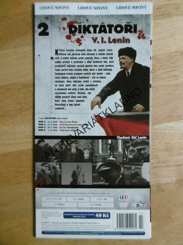 DIKTÁTOŘI 2., V.I. LENIN, DVD FILM
