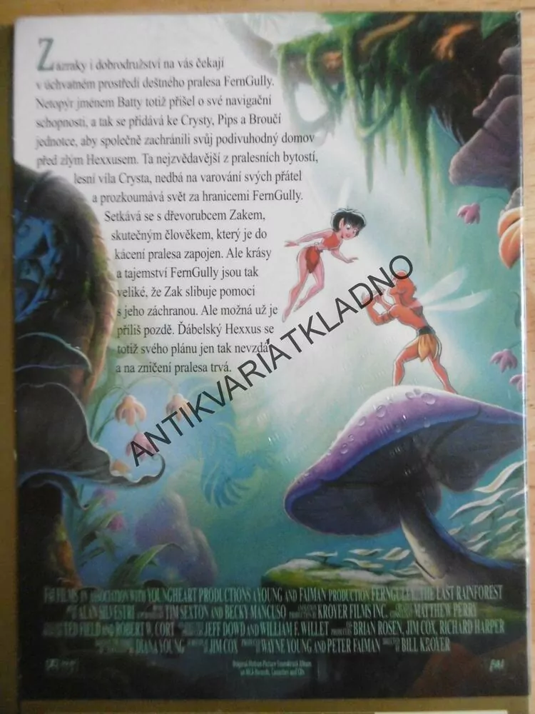 FERNGULLY, POSLEDNÍ DEŠTNÝ PRALES, DVD FILM