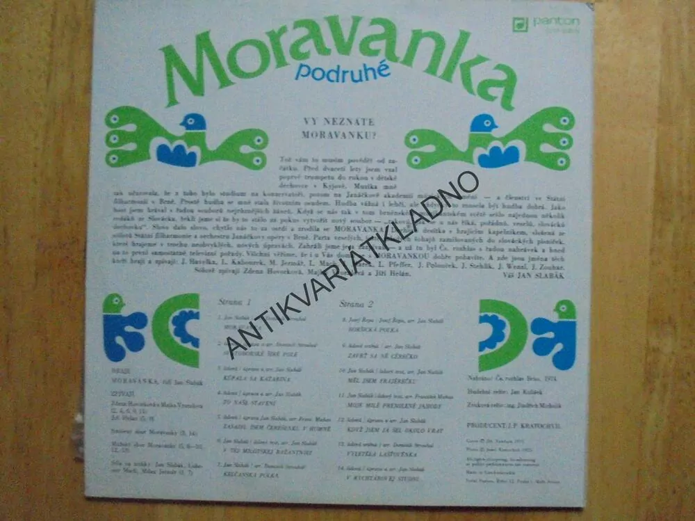 GRAMODESKA - MORAVANKA, PODRUHÉ
