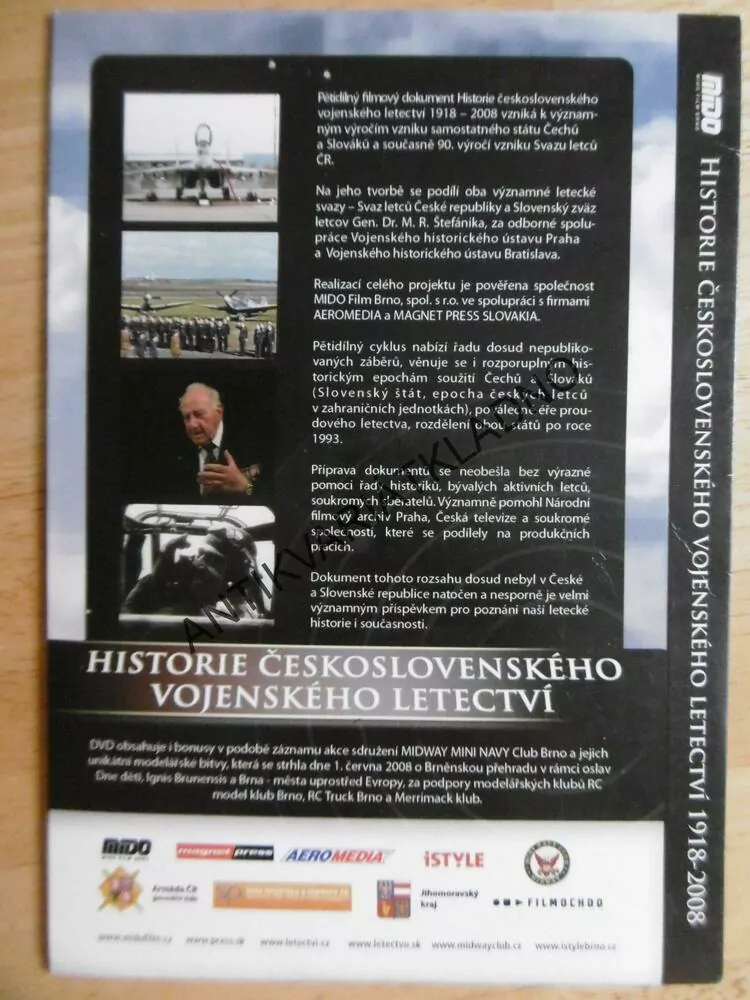 HISTORIE ČESKOSLOVENSKÉHO VOJENSKÉHO LETECTVÍ, DVD FILM