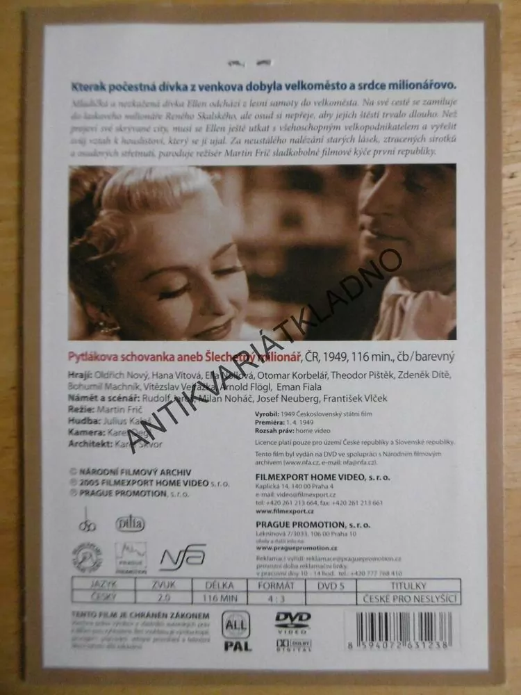 PYTLÁKOVA SCHOVANKA, DVD FILM 