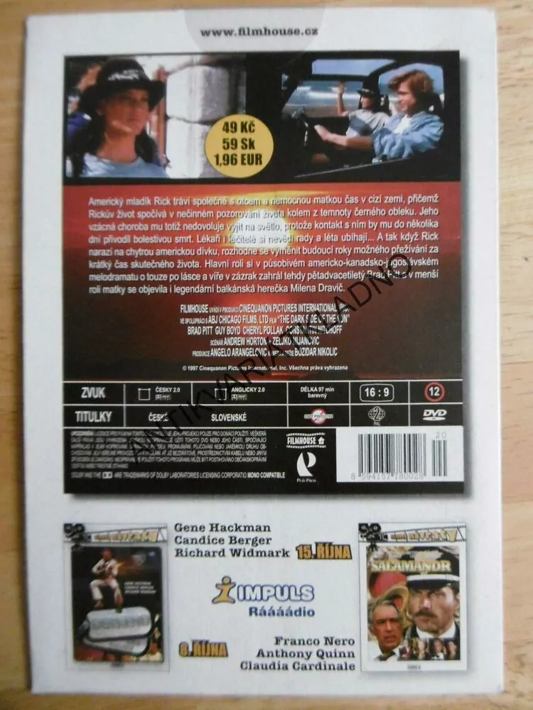 TEMNÁ STRANA SLUNCE, BRAD PITT, DVD FILM 