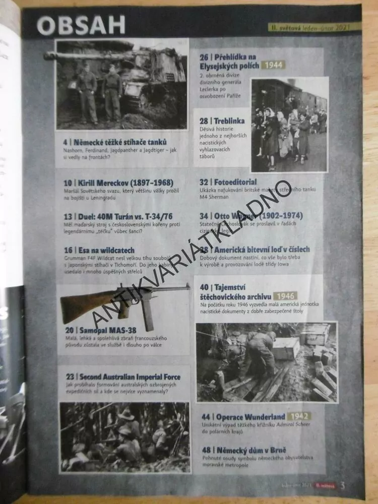 II. SVĚTOVÁ, VÁLKA REVUE 1-2/2021,ČASOPIS VÁLKA, ARMÁDA