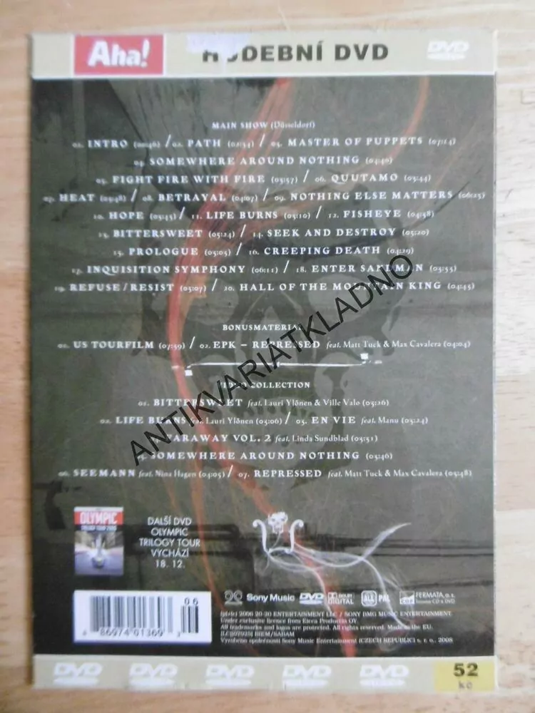 APOCALYPTICA, THE LIFE BURNS TOUR,, DVD HUDBA