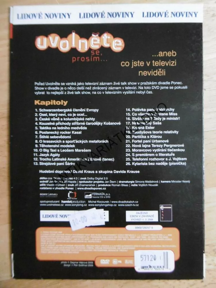 UVOLNĚTE SE PROSÍM, SHOW JANA KRAUSE, DVD FILM