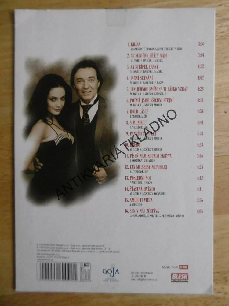 KAREL GOTT, LUCIE BÍLÁ, DUETY, CD HUDBA