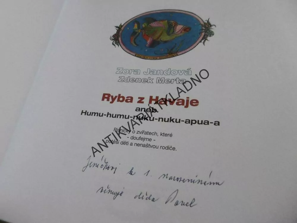 RYBA Z HAVAJE, ZORA JANDOVÁ, ZDENEK MERTA, ZPĚVNÍK, BEZ CD, **an