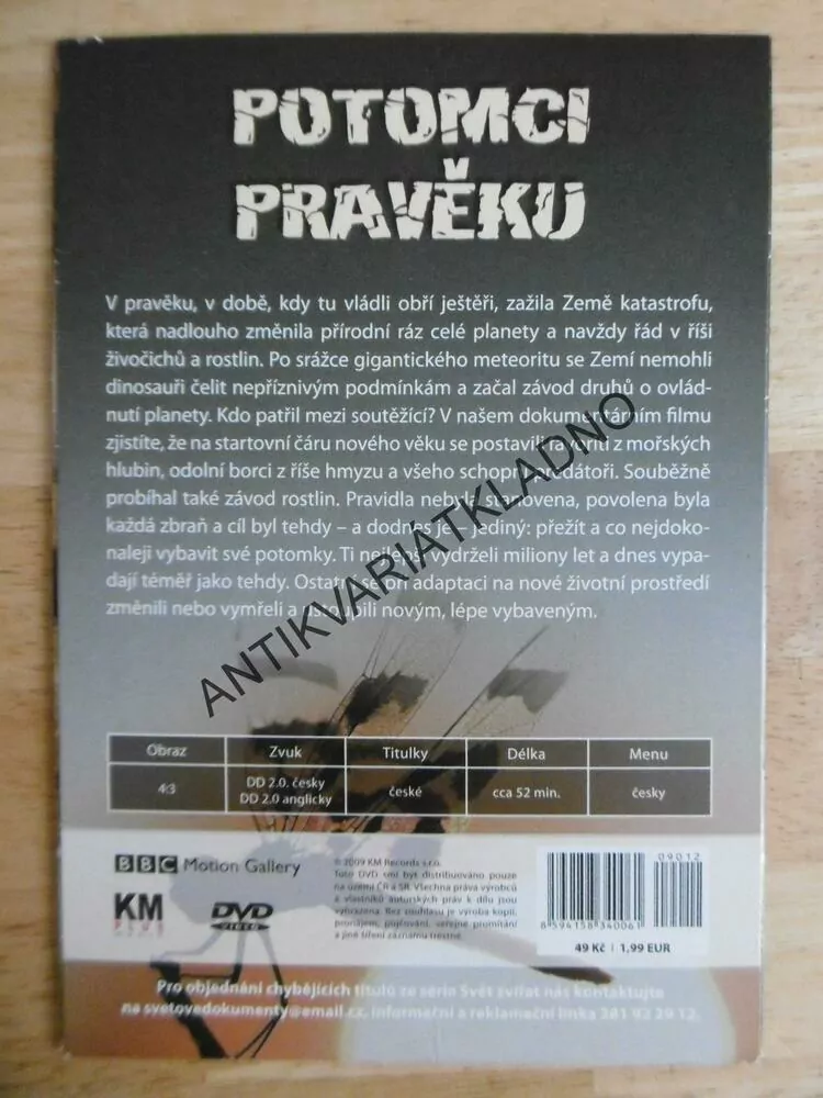 POTOMCI PRAVĚKU, DVD FILM DOKUMENT