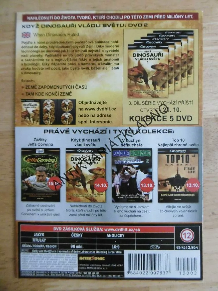 KDYŽ DINOSAUŘI VLÁDLI SVĚTU 2., DVD FILM DOKUMENT