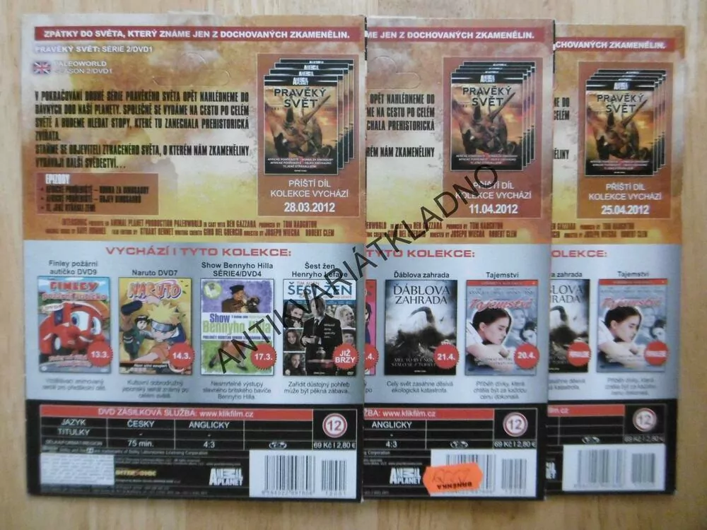 PRAVĚKÝ SVĚT, 1-3, DVD FILM DOKUMENT