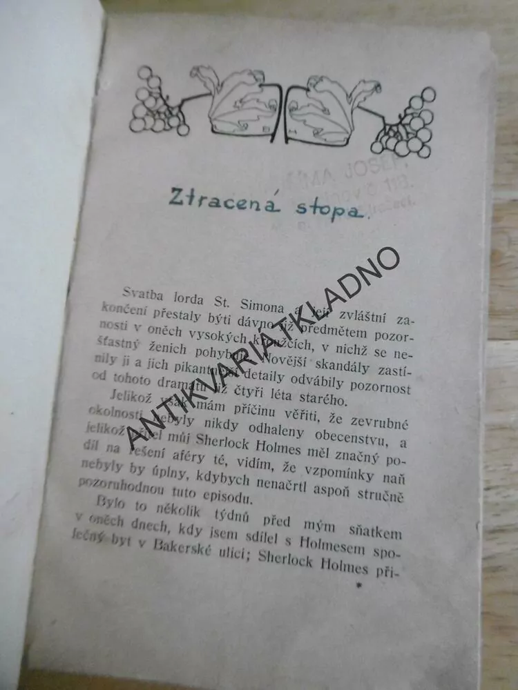 ZTRACENÁ STOPA, MODRÝ KORUND, CONAN DOYLE, A JINÉ DETEKTIVNÍ POVÍDKY,