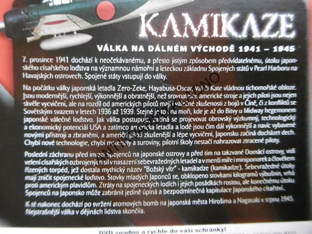 KAMIKAZE, VÁLKA NA DÁLNÉM VÝCHODĚ 1941-1945, DVD FILM DOKUMENT 2.SVĚT.VÁLKA