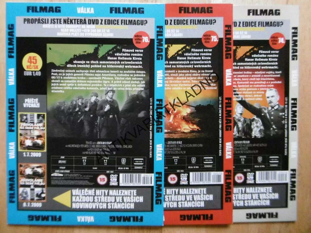 JEDNOTKA 08/15, 1-3, DVD FILM 2.SVĚT.VÁLKA