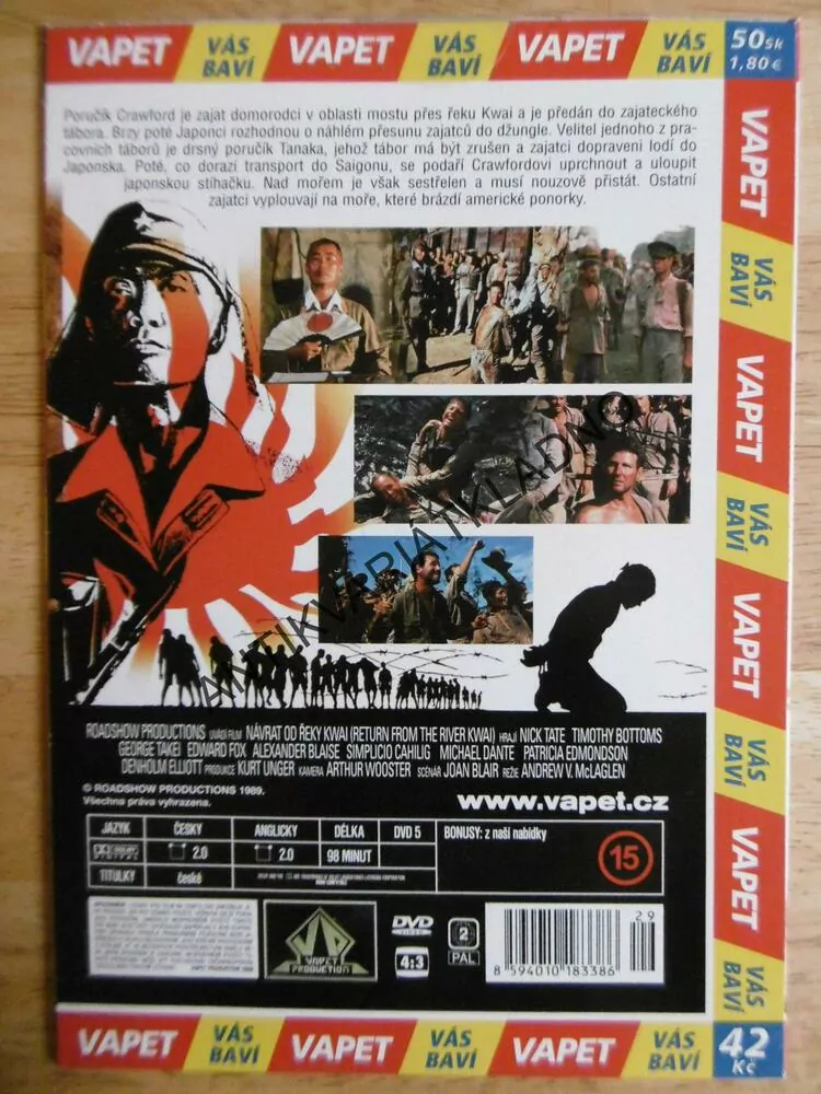 NÁVRAT OD ŘEKY KWAI, DVD FILM 2.SVĚT.VÁLKA