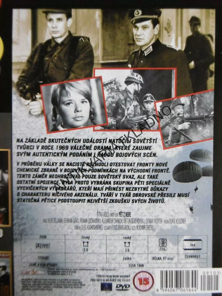 PĚT Z NEBE, DVD FILM 2.SVĚT.VÁLKA