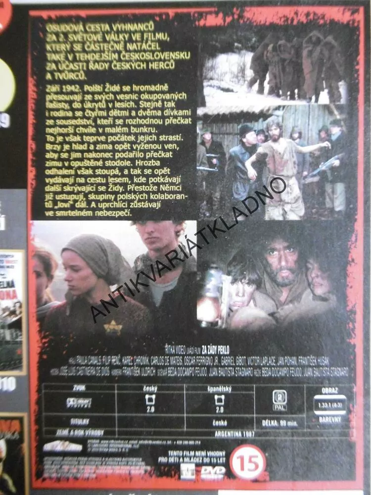 ZA ZÁDY PEKLO, FILIP RENČ, DVD FILM 2.SVĚT.VÁLKA