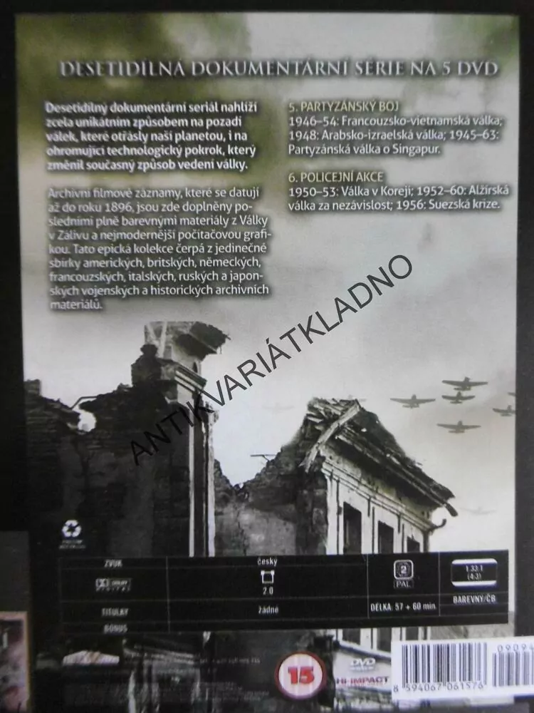 STOLETÍ VÁLEK, 1899-1998, DOKUMENT DVD FILM 2.SVĚT.VÁLKA