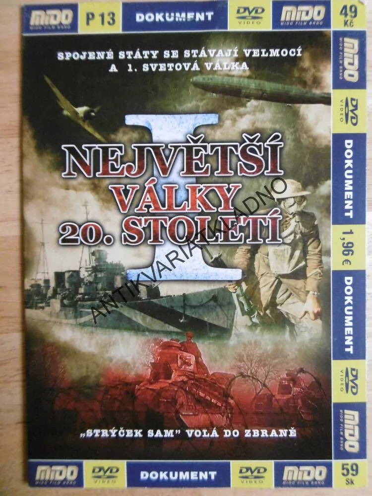 NEJVĚTŠÍ VÁLKY 20.STOLETÍ, DOKUMENT DVD FILM 2.SVĚT.VÁLKA