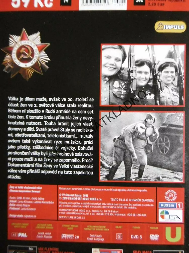 ŽENY VE VELKÉ VLASTENECKÉ VÁLCE, RUSKO, DOKUMENT DVD FILM 2.SVĚT.VÁLKA