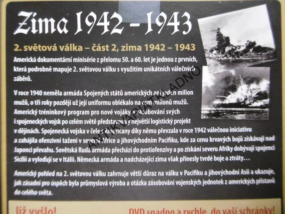 ZIMA 1942-1943, DOKUMENT DVD FILM 2.SVĚT.VÁLKA