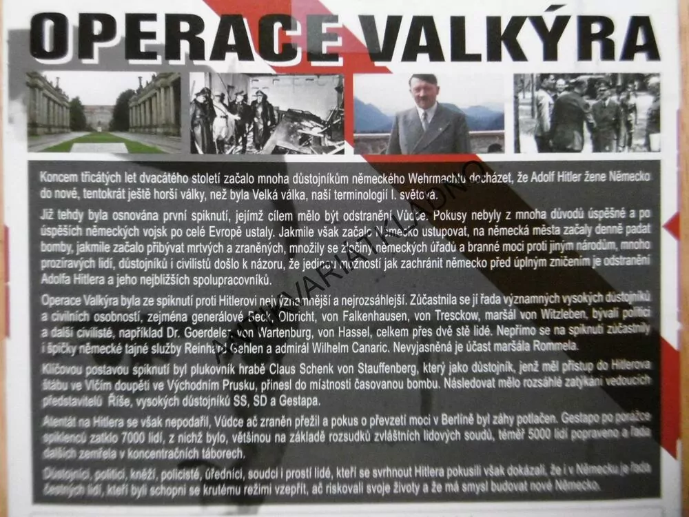 OPERACE VALKÝRA,HITLER,  DOKUMENT DVD FILM 2.SVĚT.VÁLKA
