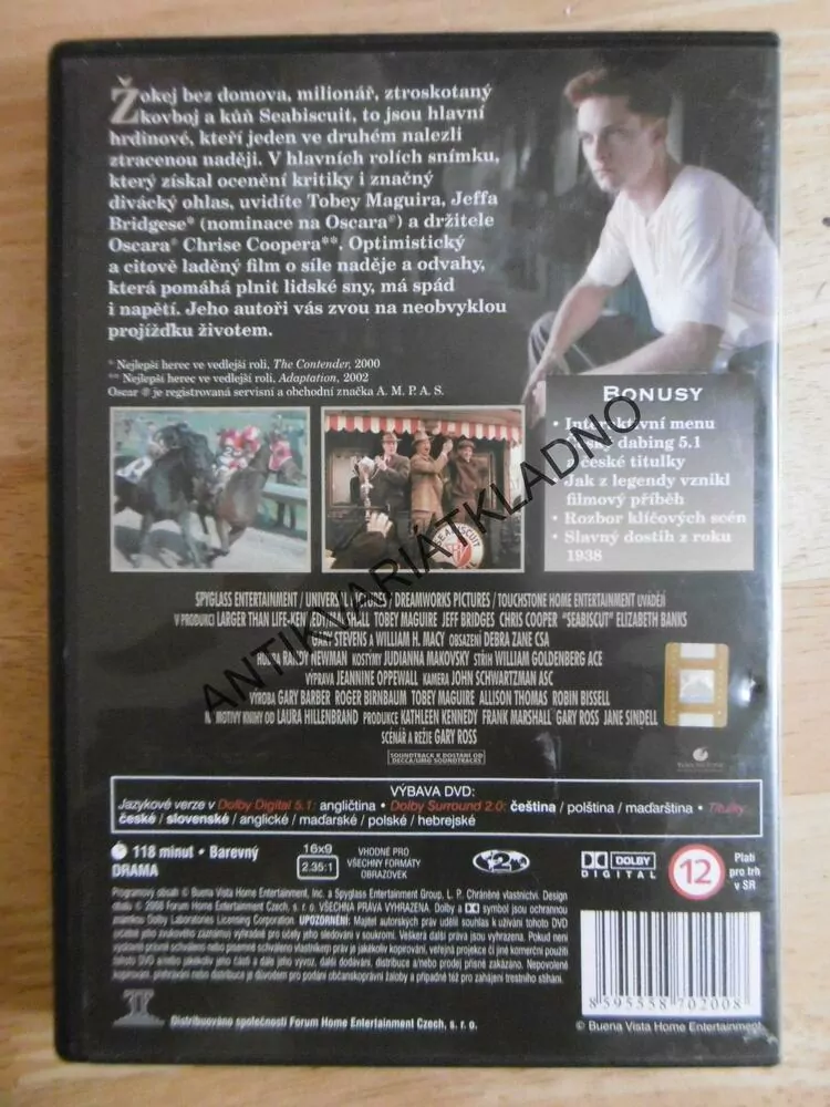 SEABISCUIT, DVD FILM