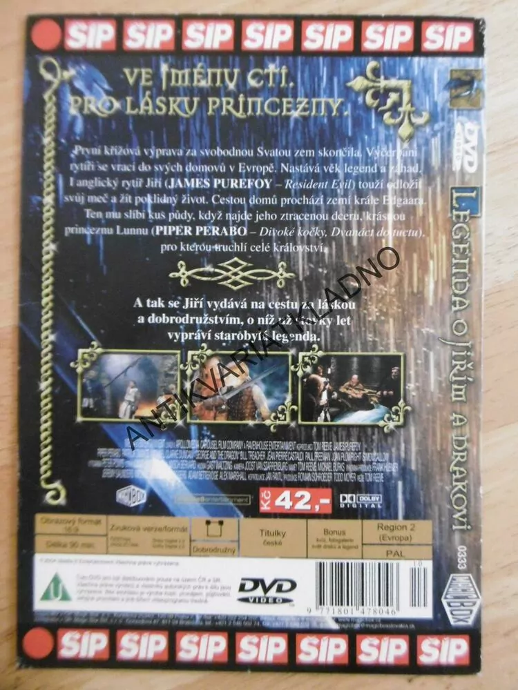 LEGENDA O JIŘÍM A DRAKOVI, DVD FILM